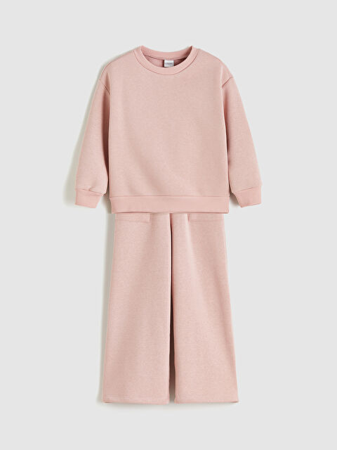 LCW ECO Bisiklet Yaka Kız Çocuk Eşofman Takım - W5IR51Z4-FHP