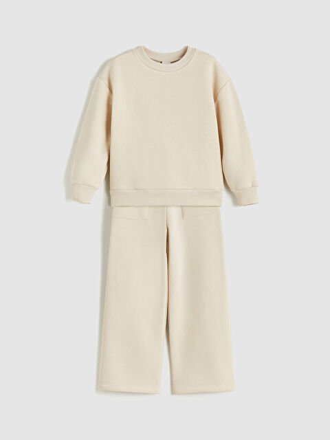 LCW ECO Bisiklet Yaka Kız Çocuk Eşofman Takım - W5IR51Z4-FWZ