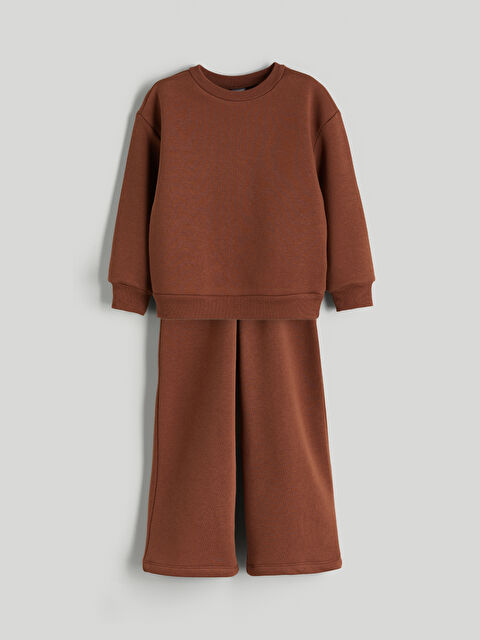 LCW ECO Bisiklet Yaka Kız Çocuk Eşofman Takım - W5IR51Z4-HAL