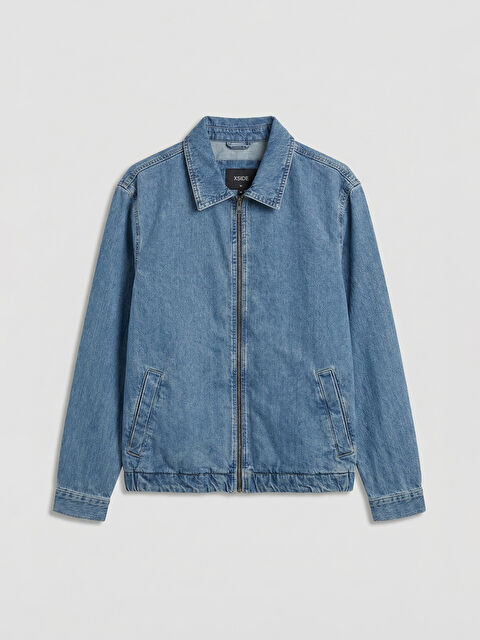 XSIDE Rahat Kalıp Fermuarlı Erkek Jean Ceket - W5IS32Z8-311