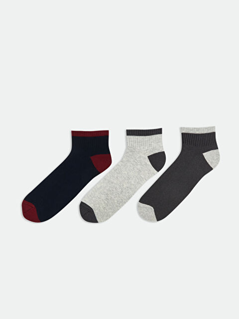 LCW ECO Renk Bloklu Erkek Soket Çorap 3'lü - W5IU68Z8-CRP