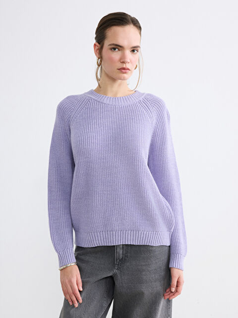 LCWAIKIKI Classic Bisiklet Yaka Kadın Triko Kazak	 - W5IV30Z8-V6N