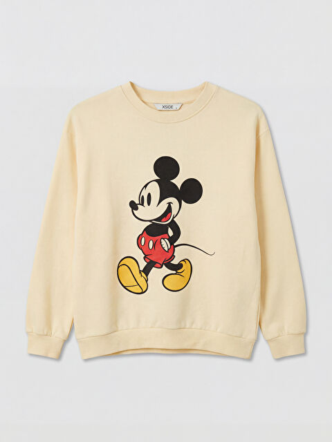 XSIDE Sweat-Shirt Pour Femmes Surdimensionné Imprimé Mickey Mouse À Col Rond - W5J235Z8-R9J