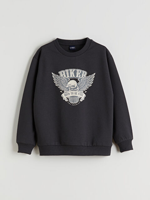 LCW ECO Bisiklet Yaka Erkek Çocuk Sweatshirt - W5J314Z4-R34