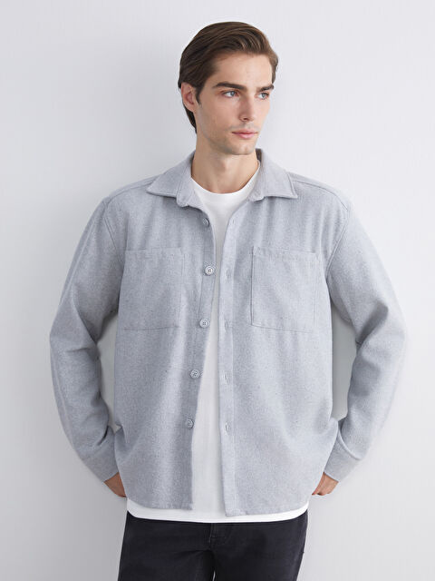 LCW ECO Cep Detaylı Uzun Kollu Gömlek - W5J364Z8-ZYQ