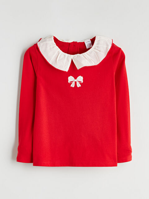 LCW Kids Bebe Yaka Fiyonk Detaylı Kız Çocuk Bluz - W5J491Z1-HJY