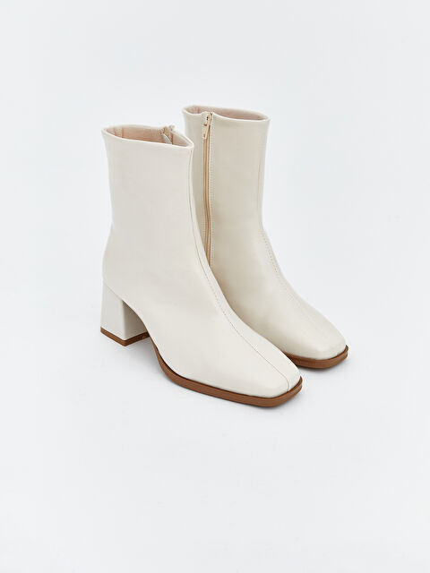 LCW STEPS Süet Görünümlü Kadın Topuklu Bot - W5J572Z8-EEW