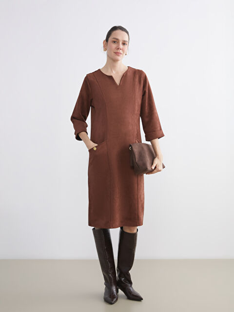 LCW Grace Woman BROWN Dress - W5J589Z8-DGA