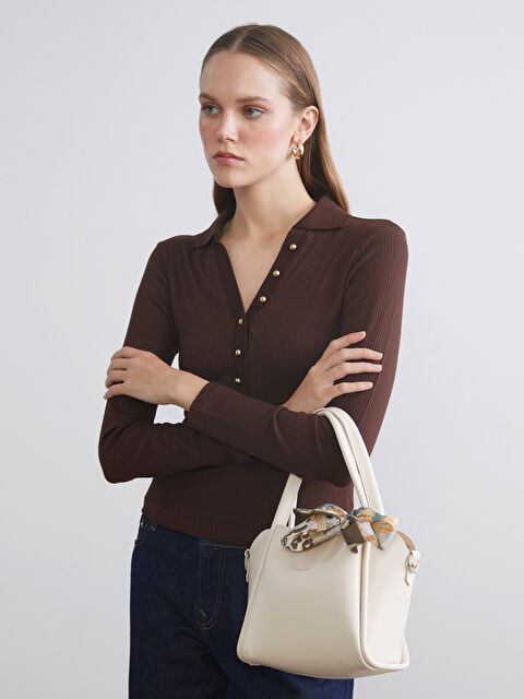 LCW ACCESSORIES Fular Detaylı Kadın Omuz Çantası - W5J656Z8-EEW