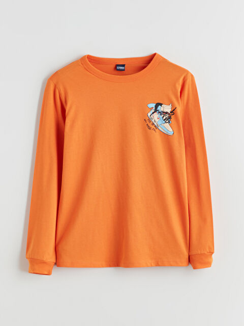 LCW ECO Bisiklet Yaka Baskılı Erkek Çocuk Tişört - W5J760Z4-ZT4