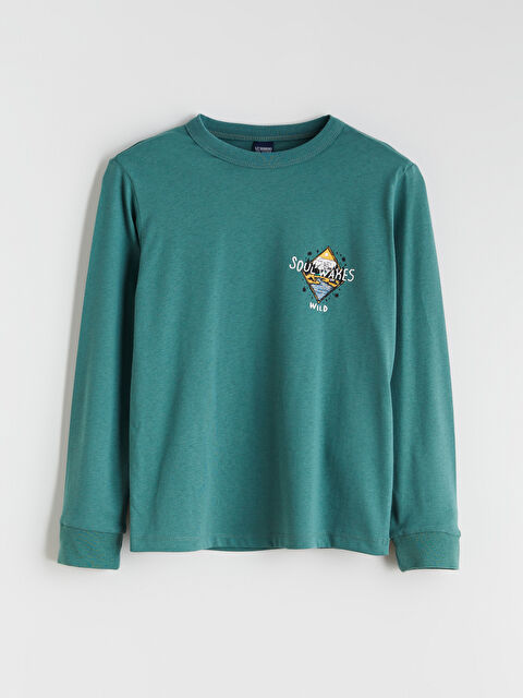 LCW ECO Bisiklet Yaka Baskılı Erkek Çocuk Tişört - W5J763Z4-ZS9