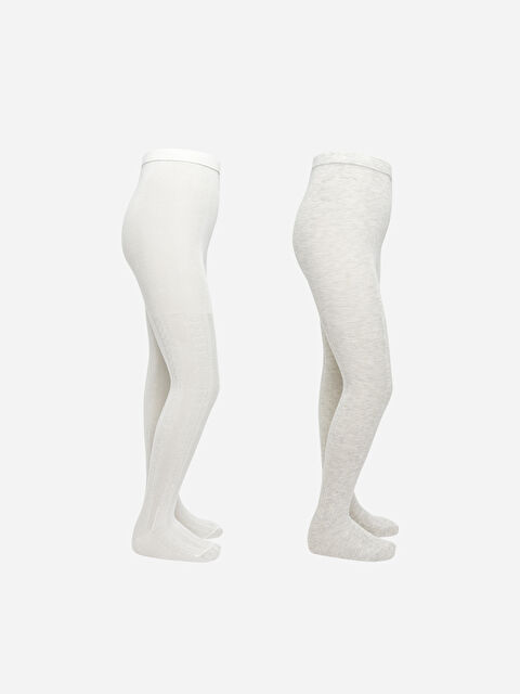 LCW ECO Desenli Kız Çocuk Külotlu Çorap 2'li - W5J794Z4-LAL