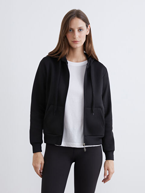 LC WAIKIKI Hooded Women's Zip-Up Sweatshirt - W5J874Z8-CVL