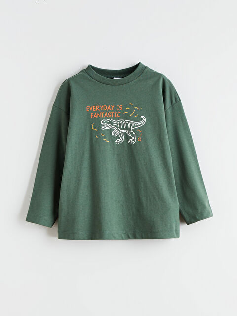 LCW ECO Bisiklet Yaka Erkek Çocuk Tişört - W5J957Z1-CRR