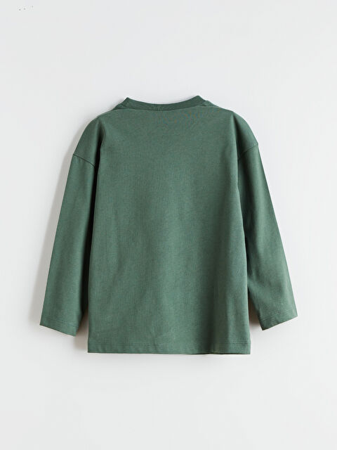 LCW ECO Haki Bisiklet Yaka Baskılı Erkek Çocuk Tişört - W5J959Z1