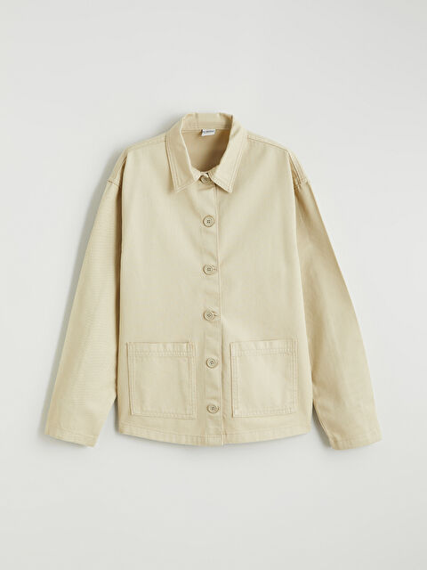 LCW Kids Basic Long Sleeve Girls' Shirt Jacket - W5J988Z4-FF5