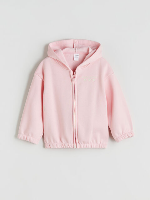 LCW Kids Kapüşonlu Kız Çocuk Fermuarlı Sweatshirt - W5JA74Z1-G1W