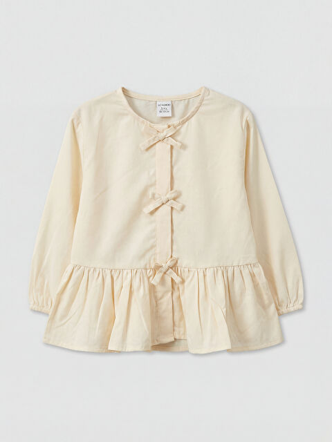 LCW baby تيشيرت للبنات بياقة بيتر بان - W5JC68Z1-FDU