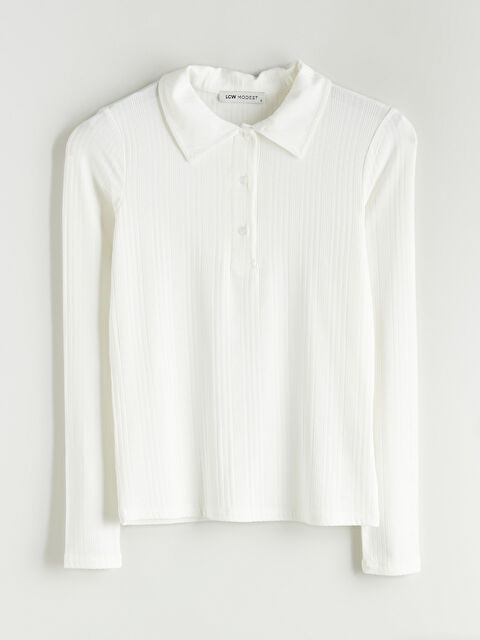 LCW Modest Polo Yaka Kadın Tişört - W5JD86Z8-R9J