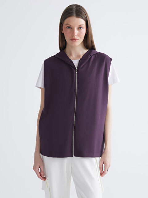 LCWAIKIKI Basic Kapüşonlu Kadın Yelek - W5JF64Z8-HQ4