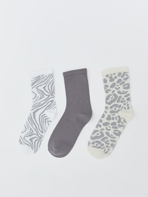 LCW ECO Desenli Kadın Soket Çorap 3'lü - W5JF77Z8-J5E
