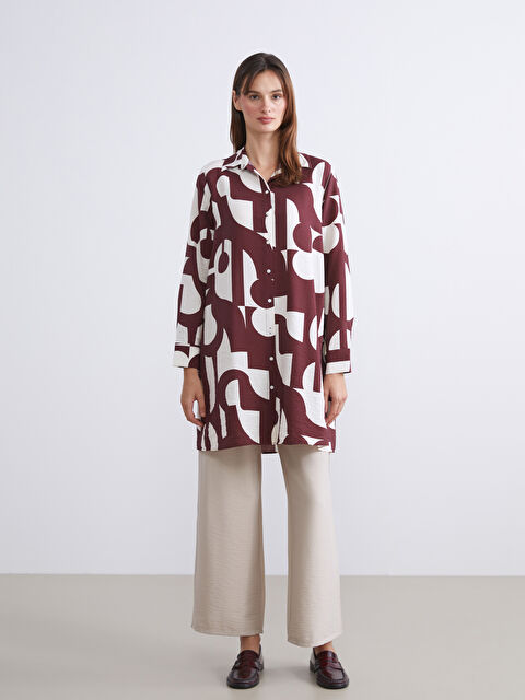 LCW Comfort Beli Lastikli Geniş Paça Kadın Pantolon - W5JF84Z8-R82