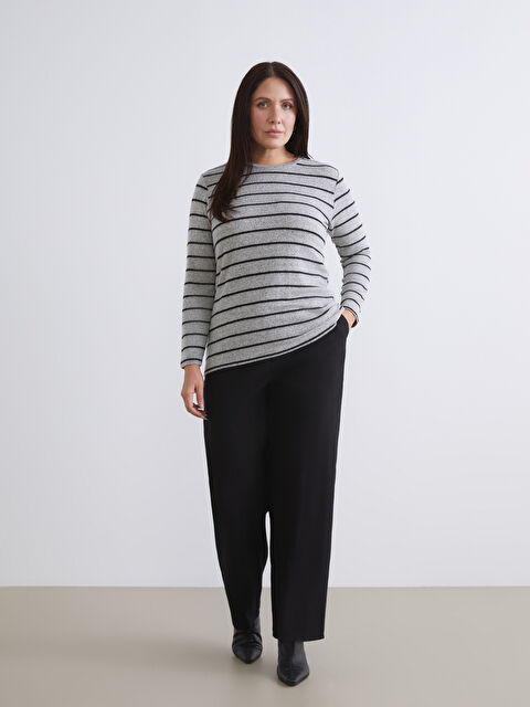 LCW Comfort Beli Lastikli Geniş Paça Kadın Pantolon - W5JF84Z8-CVL