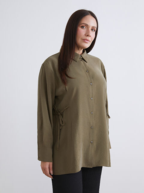 LCW Modest Modal Karışımlı Kadın Gömlek Tunik - W5JG48Z8-GBK