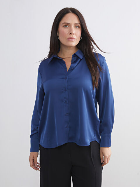 LCWAIKIKI Classic Saten Kadın Gömlek - W5JG84Z8-E1J