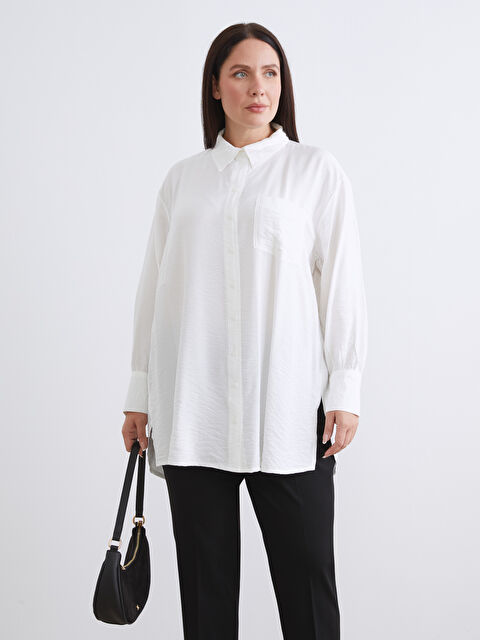 LCWAIKIKI Classic Oversize Kadın Gömlek Tunik - W5JH19Z8-EEW