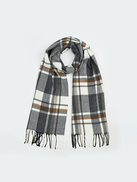 LCW ECO Püskül Detaylı Ekose Desenli Erkek Atkı - W5JL05Z8-LKQ