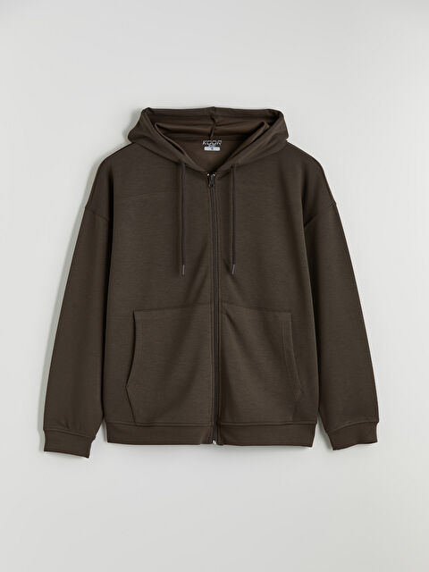 KOOR SPORT Kapüşonlu Soft Touch Kadın Fermuarlı Sweatshirt - W5JL16Z8-HEJ