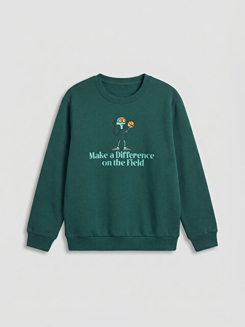 LCW ECO Принтиран Плътен Суитшърт за Момчета - W5JL27Z4-GXZ