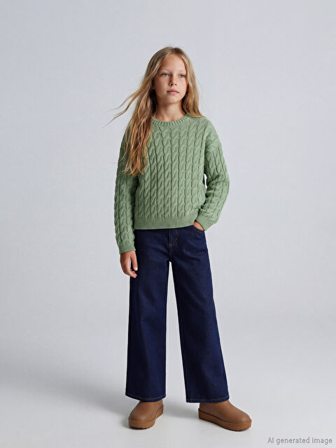 LCW Kids Jeans Filles Jambe Large - W5JL87Z4-309