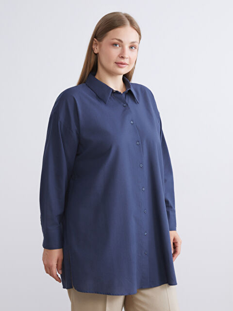 LCW Modest Loose Fit Kadın Gömlek Tunik - W5JN02Z8-CX1