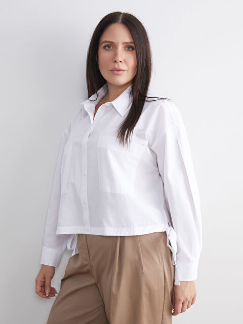 LCWAIKIKI Classic Oversize Poplin Kadın Gömlek - W5JN58Z8-Q6K