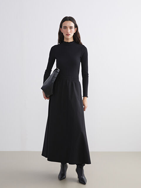 LCW Modest Beli Lastikli Kloş Etek - W5JO31Z8-CVL