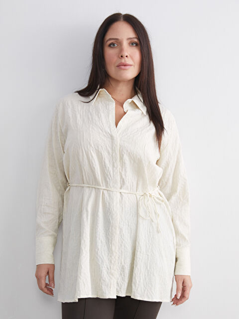 LCWAIKIKI Classic Dokulu Kadın Gömlek Tunik - W5JP72Z8-R9J