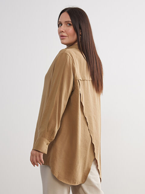LCWAIKIKI Classic Yırtmaç Detaylı Kadın Gömlek Tunik - W5JQ14Z8-H0A