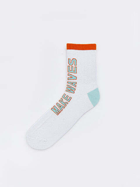 LCW ACCESSORIES Text Printed Men's Socks - W5JQ48Z8-J5E