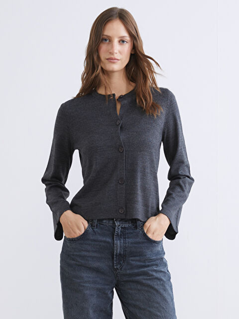 LCW ECO ქალი ანტრაციტი კარდიგანი - W5JQ74Z8-17V