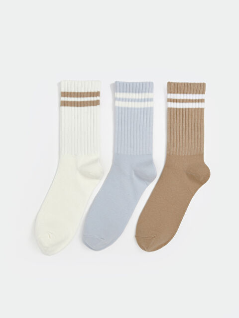LCW DREAM Gestreifte Knöchelsocken für Damen 3er-Pack - W5JR63Z8-FDU