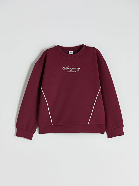 LCW Kids Bisiklet Yaka Kız Çocuk Sweatshirt - W5JR73Z4-YNM