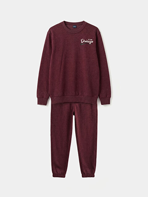 LCW ECO Boy BORDEAUX Tracksuit Set - W5JS65Z4-CWK