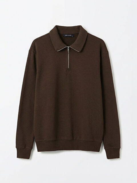 LCW Vision Dik Yaka Erkek Kalın Sweatshirt - W5JS91Z8-HNM