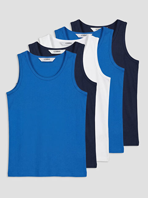 LCW Kids Bisiklet Yaka Erkek Çocuk Atlet 5'li - W5JT50Z4-JC7