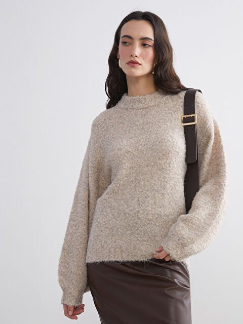 LCW Modest Džemper od trikotaže sa okruglim izrezom, prevelik za žene - W5JT92Z8-FEW