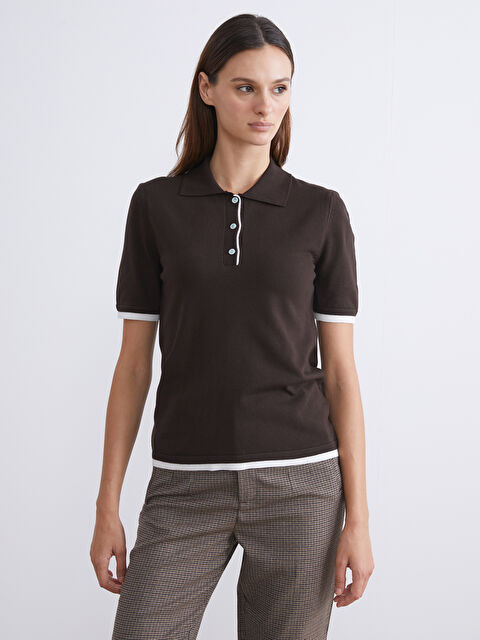 LCW Vision Polo Yaka Kadın Triko Kazak - W5JY94Z8-D2N