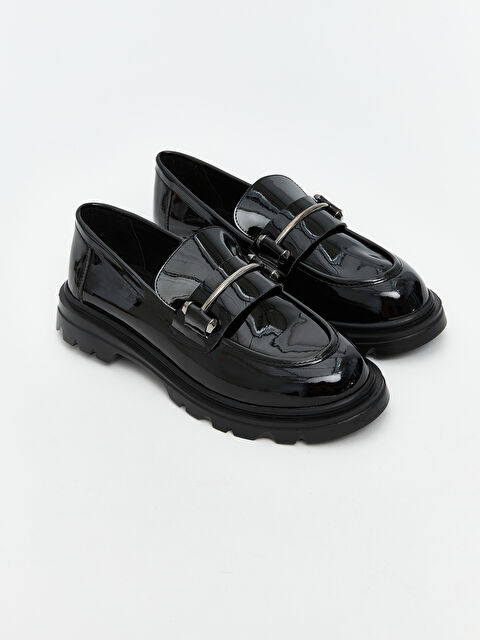 LCW STEPS Deri Görünümlü Kadın Loafer Ayakkabı - W5K016Z8-HUC