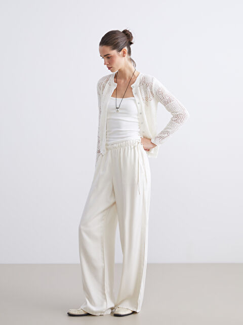 LCW Jeans Beli Lastikli Wideleg Kadın Jean Pantolon - W5K060Z8-J5E